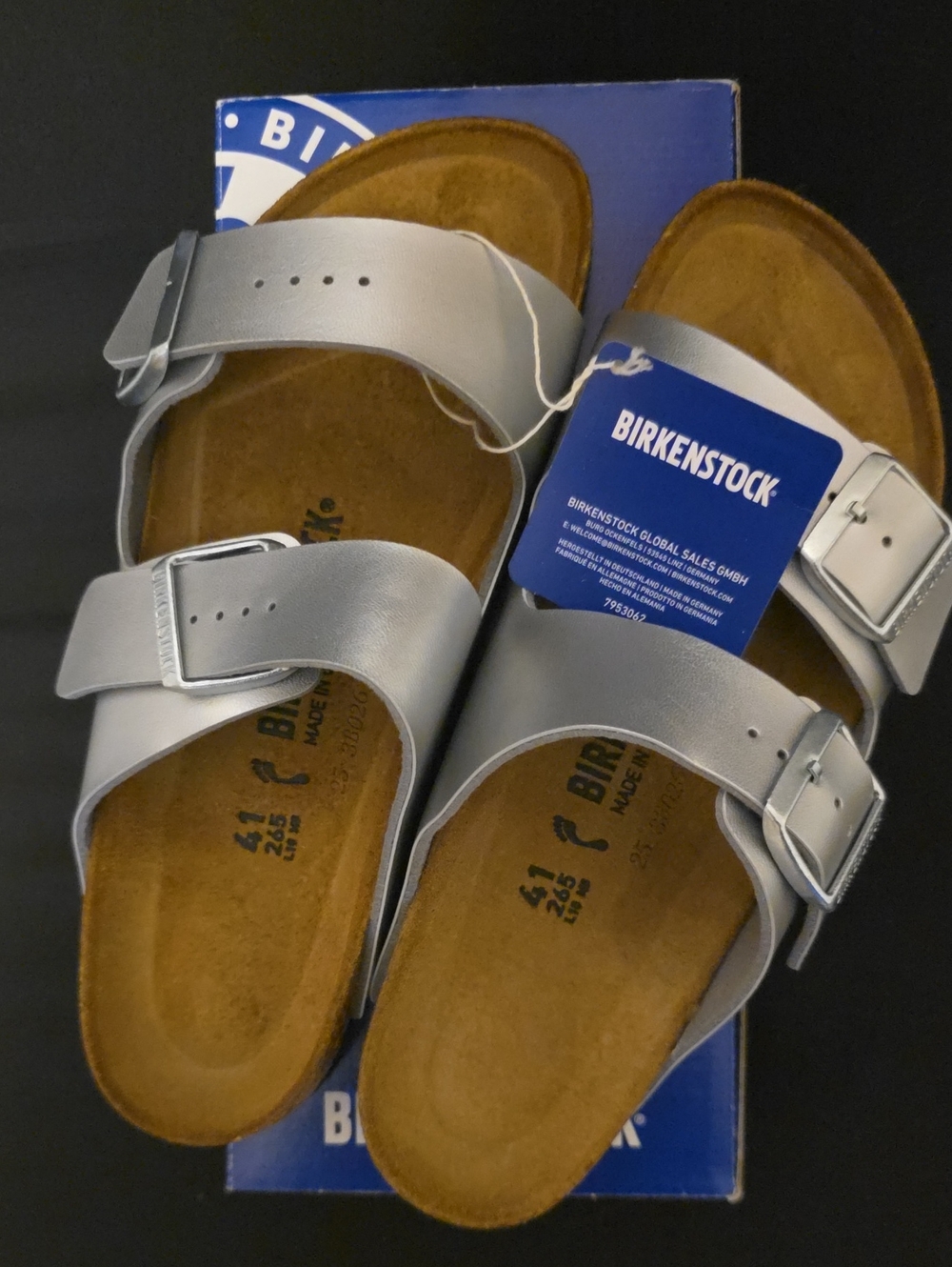 Birkenstock Womens Arizona - Silver Metallic